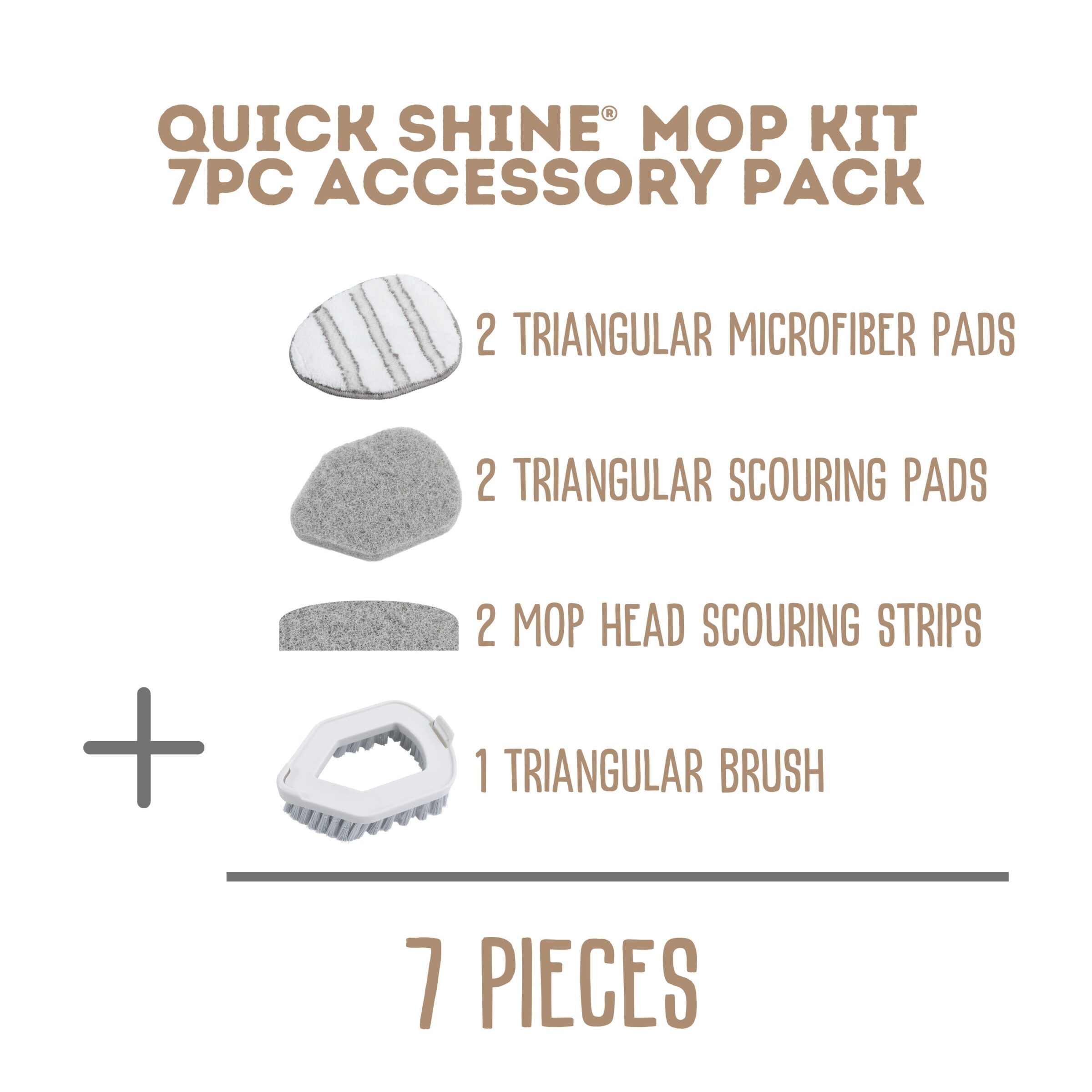 All-In-One Triangular Mop 7PC Accessory Pack