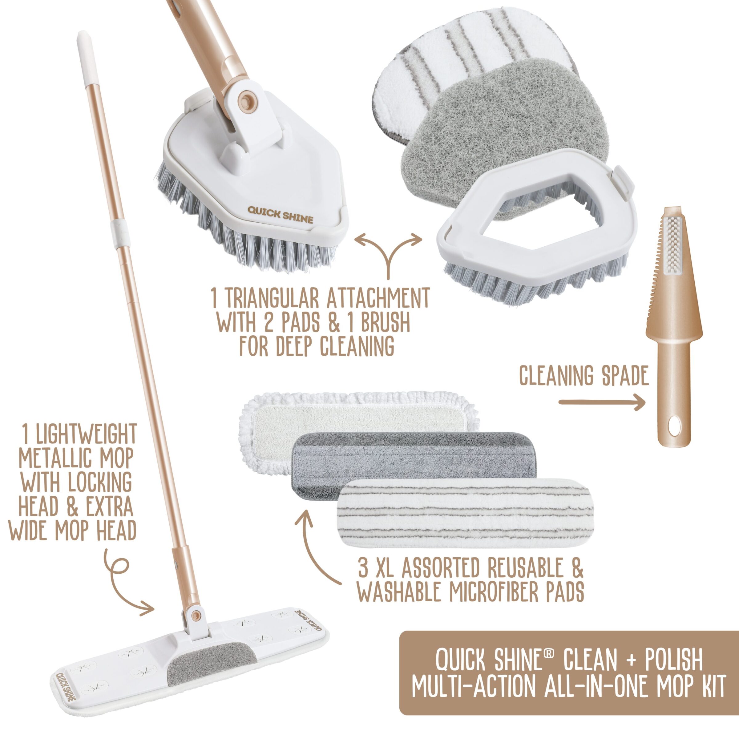 Clean + Polish All-In-One Multi-Action Mop Kit