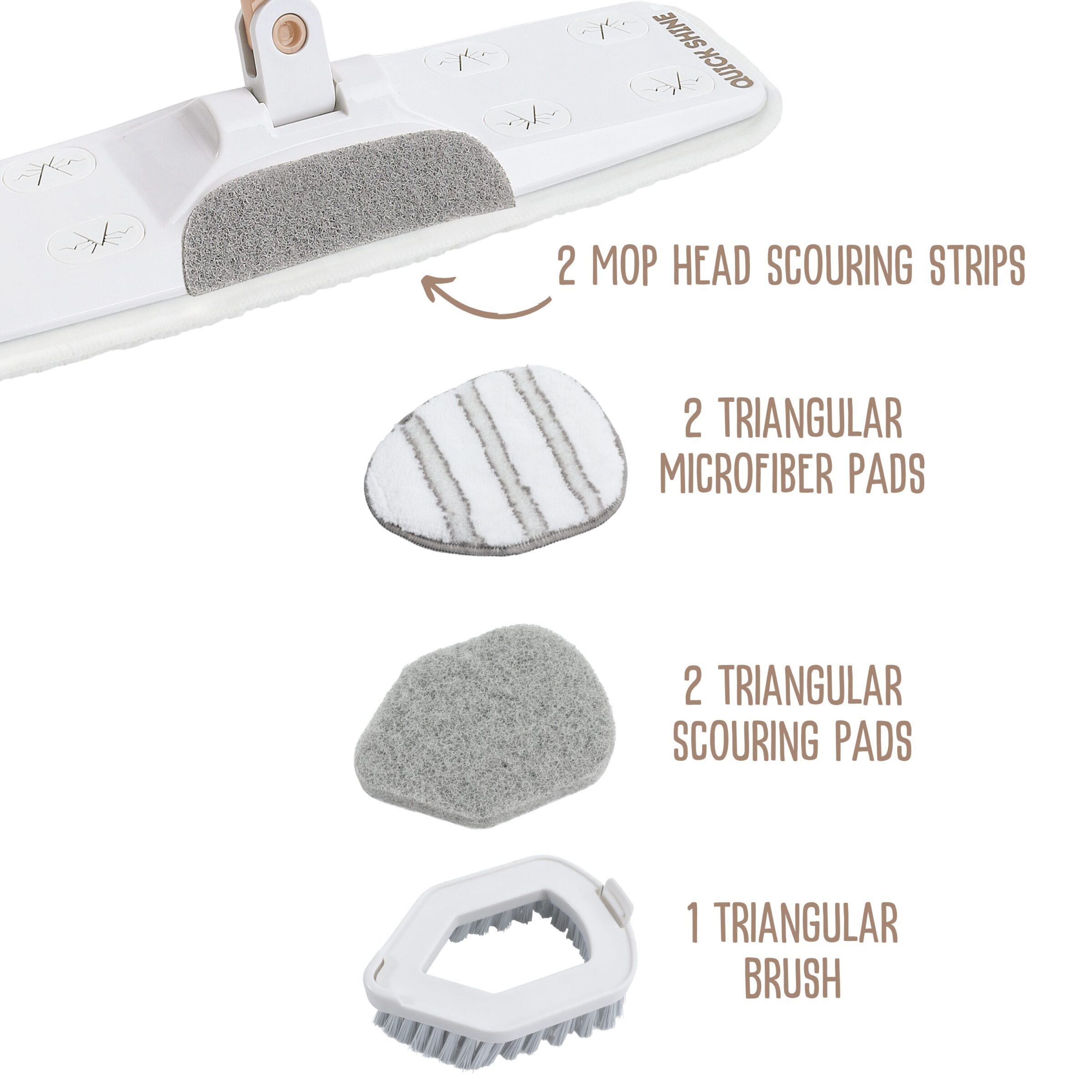 All-In-One Triangular Mop 7PC Accessory Pack