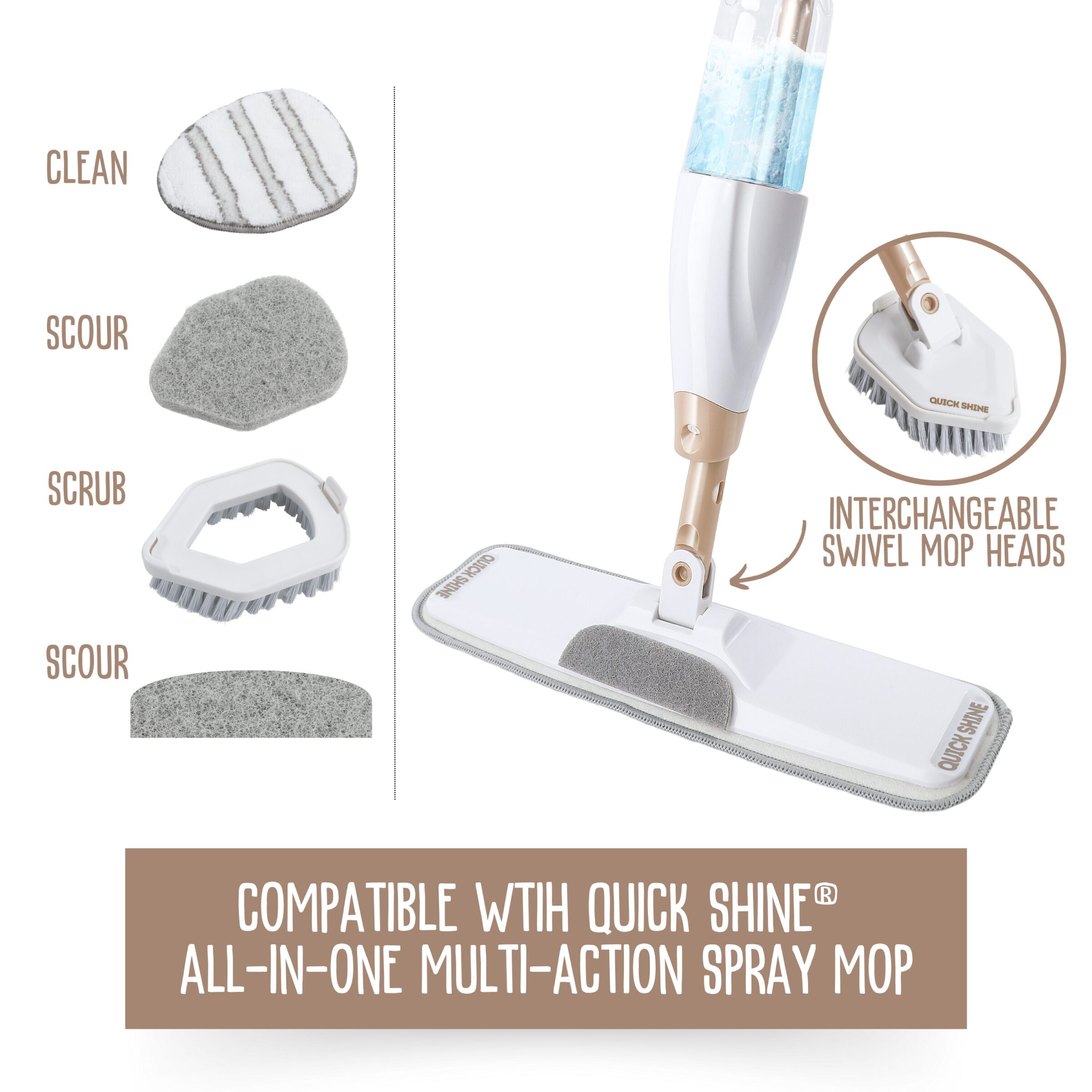 All-In-One Triangular Mop 7PC Accessory Pack