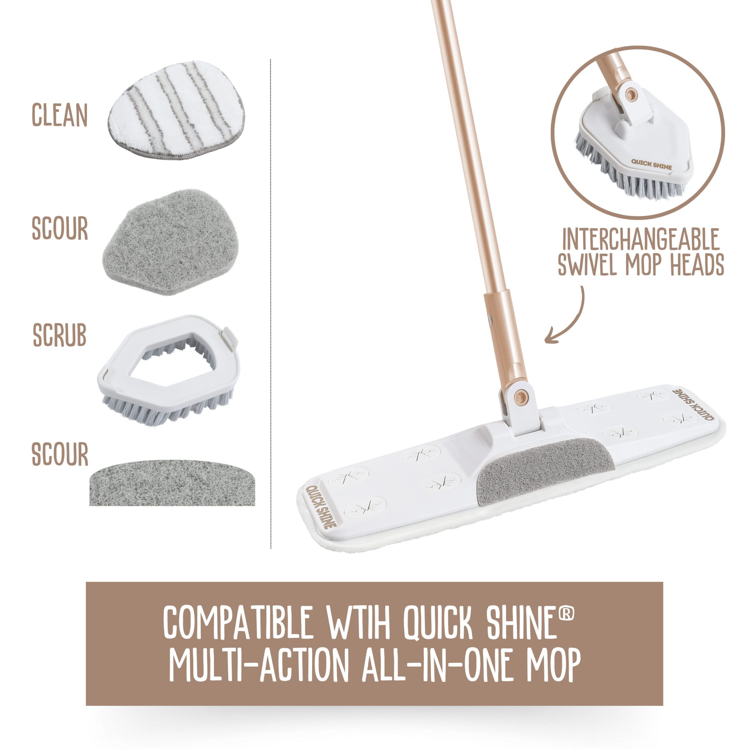 All-In-One Triangular Mop 7PC Accessory Pack