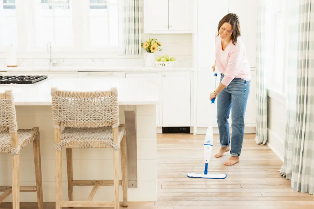 How often should you mop your floor with a baby