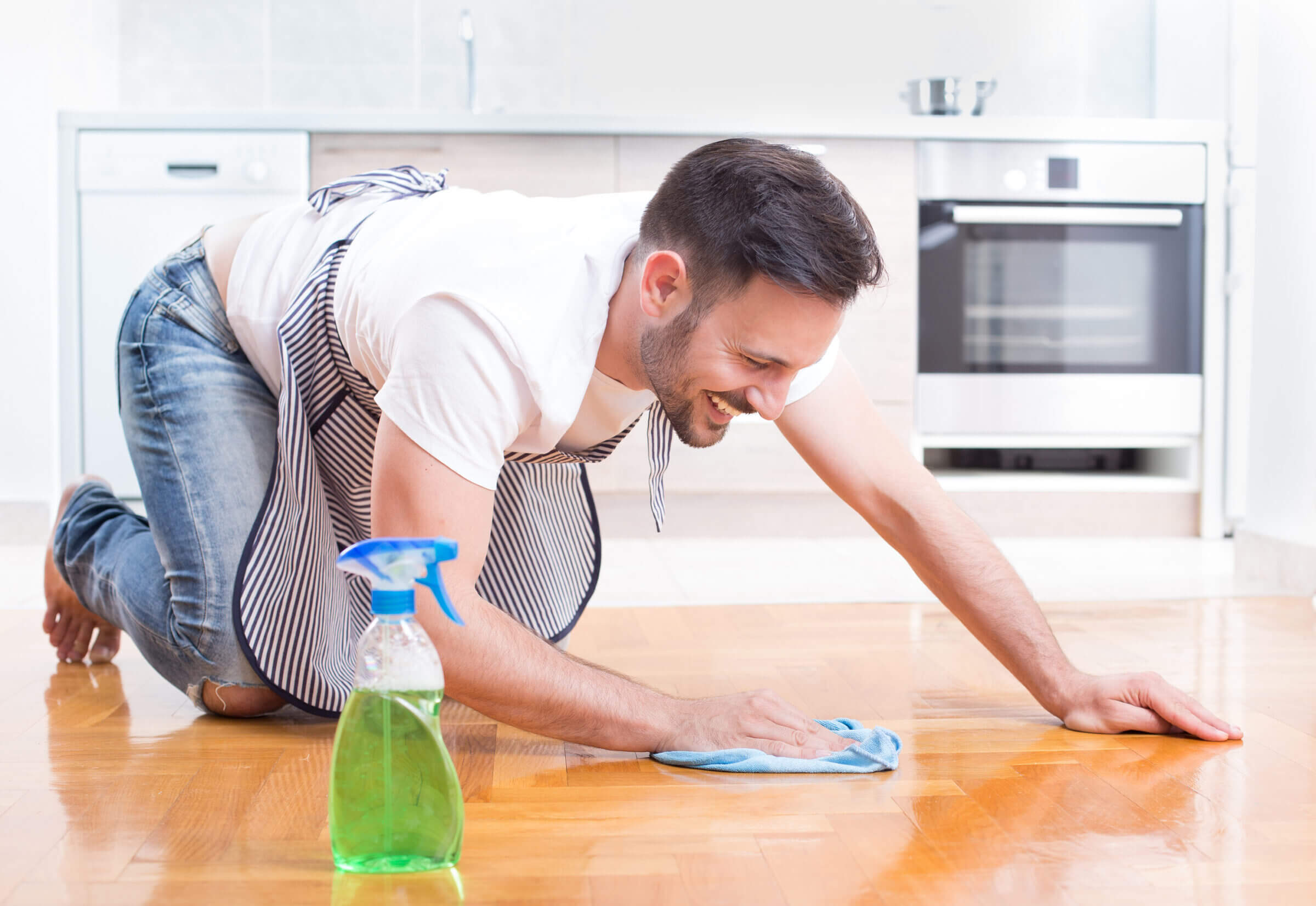 bigstock Man Cleaning Floor